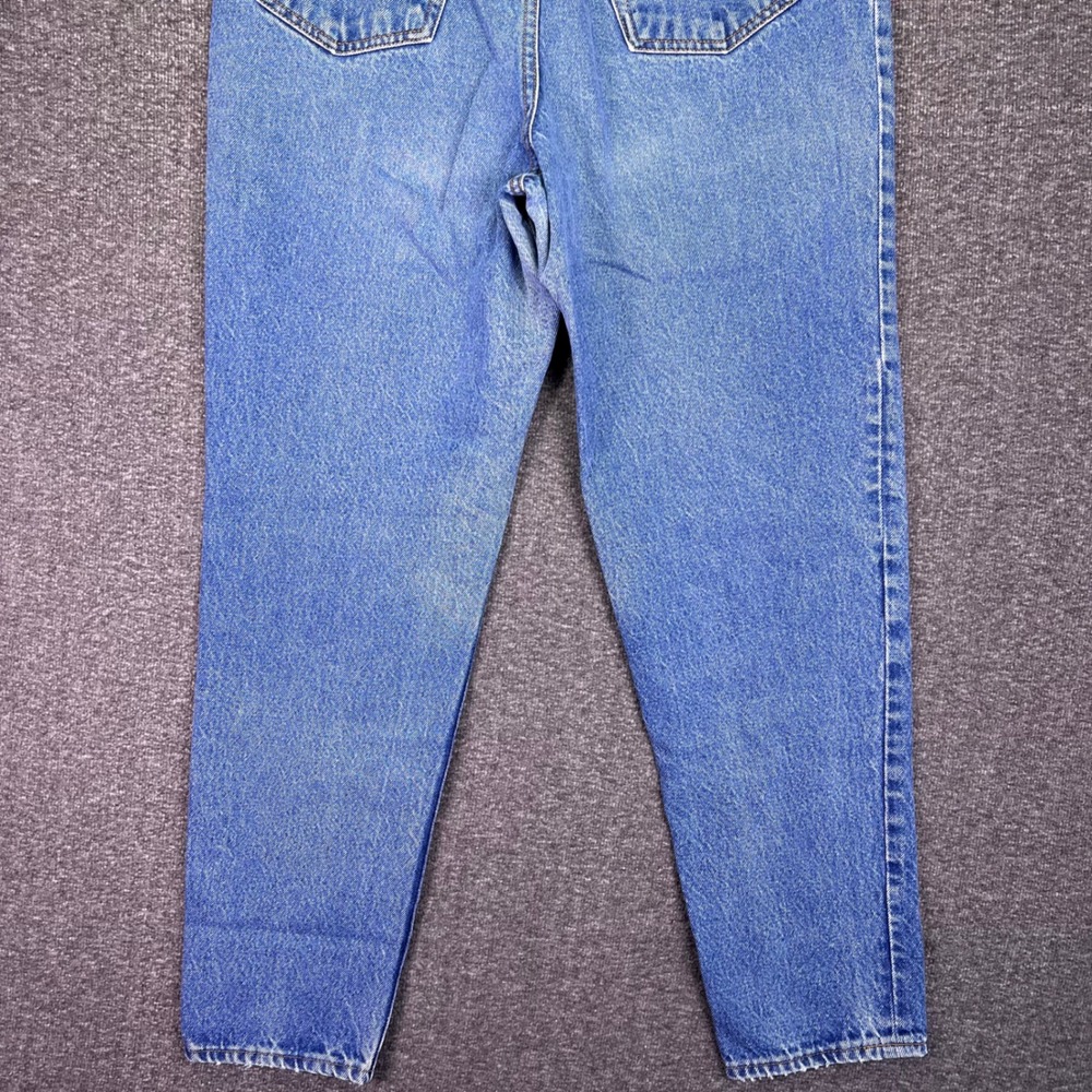 VTG 90s Levis 505 Jeans Womens 15 Blue High Rise Painted Tapered USA Made Grunge - Picture 15 of 16